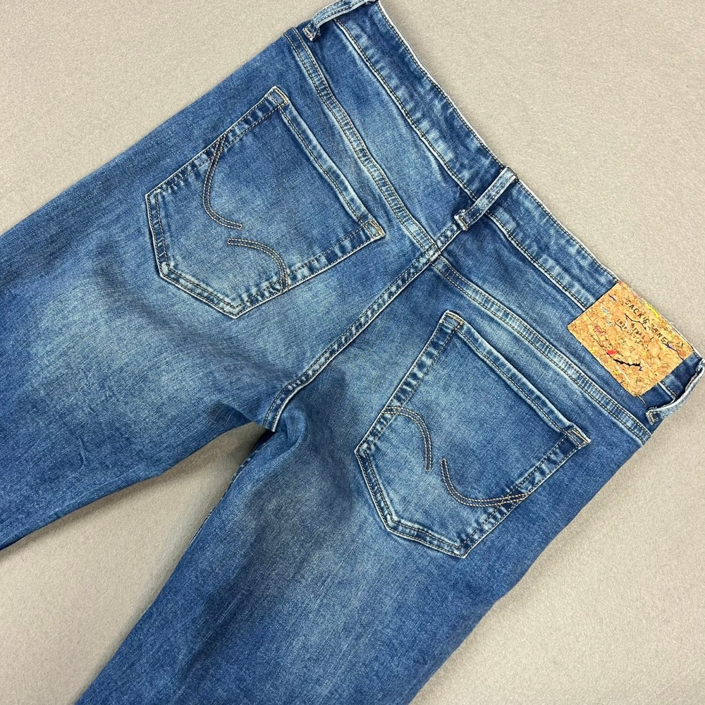 Jack & Jones Jeans Glenn Slim Fit Stretch Mens 32x34 Medium Blue Denim